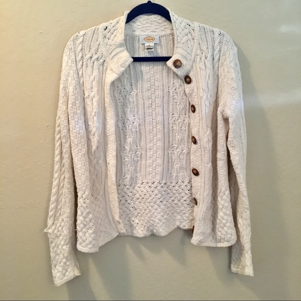 Talbots White Cardigan